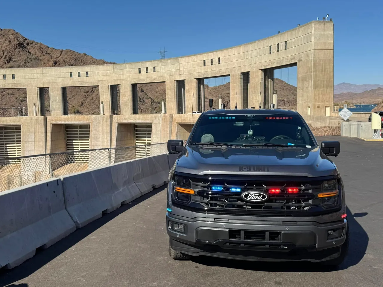 Gray Ford F-150 K-9 Unit at Hoover Dam